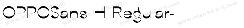 OPPOSans H Regular字体转换